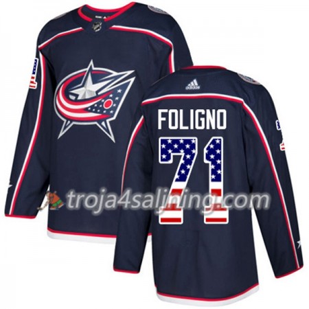 Blue Jackets tröja Nick Foligno 71 Adidas 2017-2018 Marinblå USA Flag Fashion Authentic - NHL Tröjor Herr Blue Jackets tröja Nick Foligno 71 Adidas 2017-2018 Marinblå USA Flag Fashion Authentic - NHL Tröjor Herr